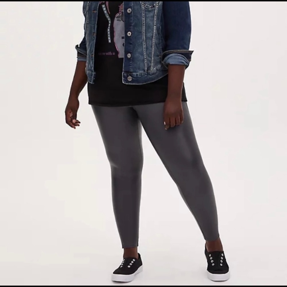 7 for all mankind faux leather leggings